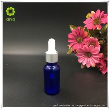 10 ml 15 ml 20 ml 30 ml neue produkte blau gefärbt e flüssigkeit glas tropfflasche mit kindersicheren dropper